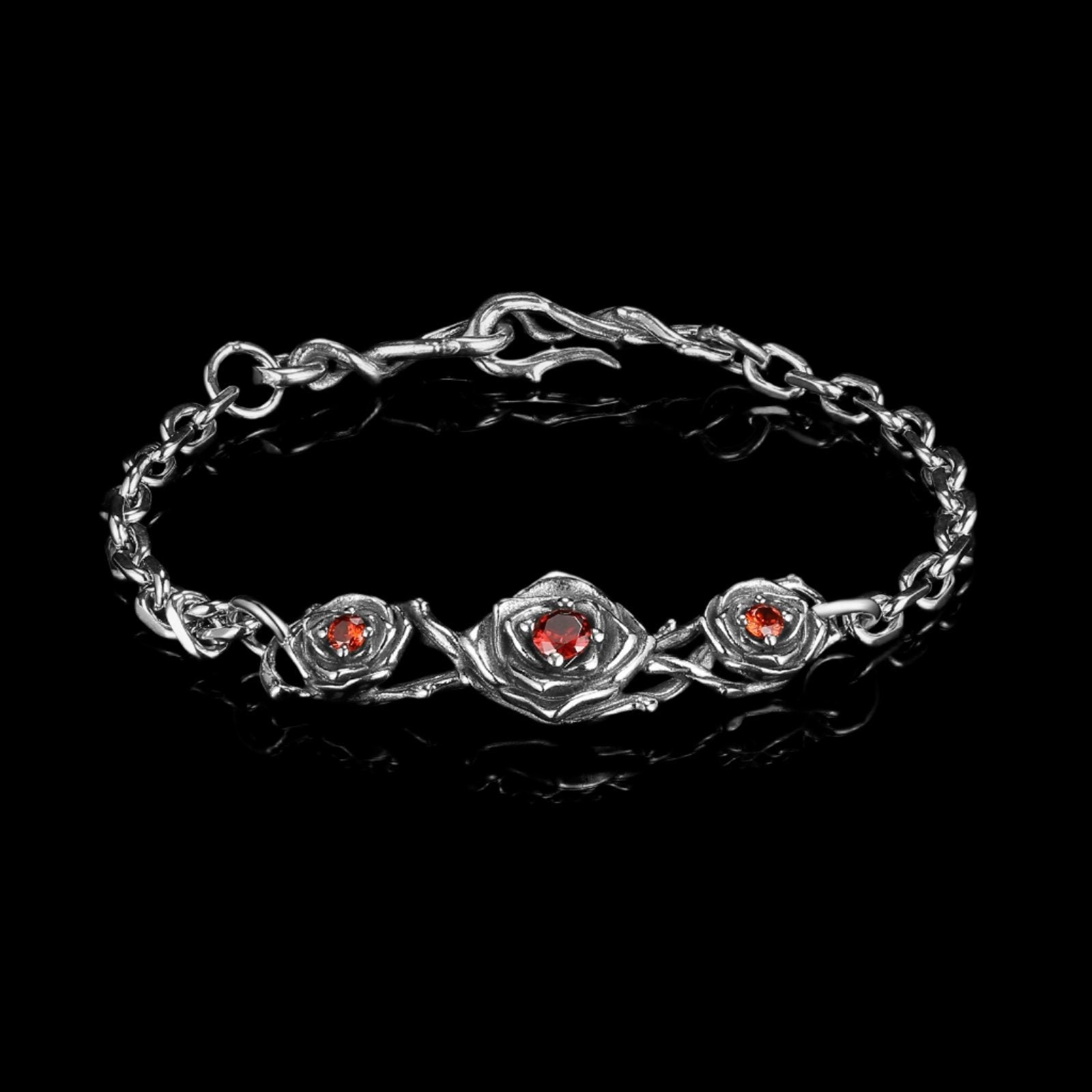 RED ROSES. - 925 STERLING SILVER