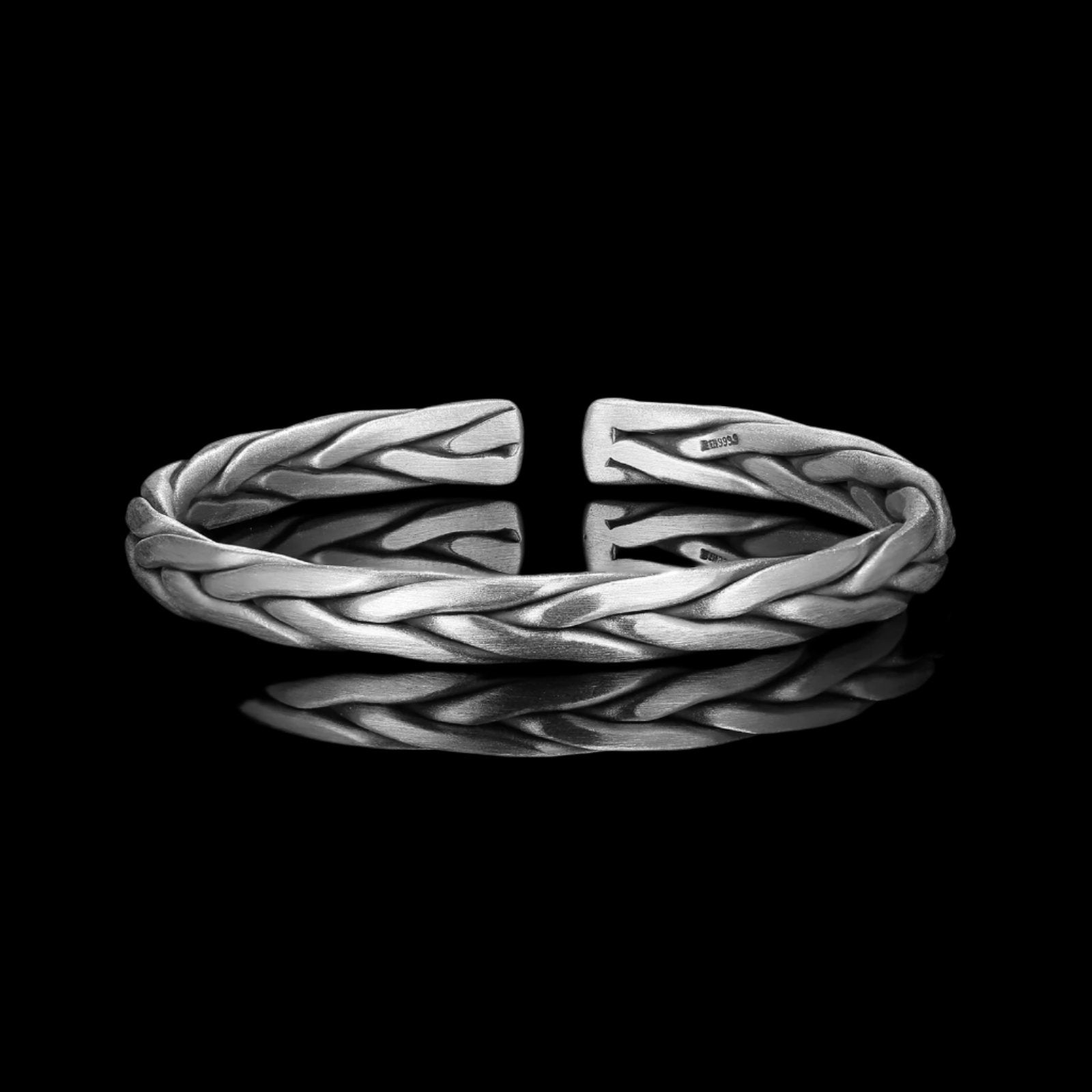 THE WOVEN BANGLE. - 925 STERLING SILVER