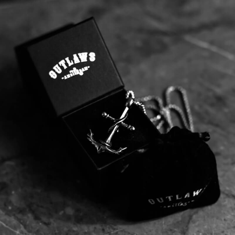 SKULLED ANCHOR. - NECKLACE - Outlaws Amsterdam